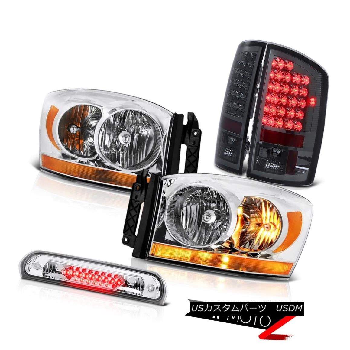 ヘッドライト 2006 Ram Ws Clear Chrome Headlights Roof Cargo Light Graphite Smoke Taillights 2006 Ram Wsクリアクロームヘッドライト屋根カーゴライトグラファイト煙葉っぱ 【並行輸入品】