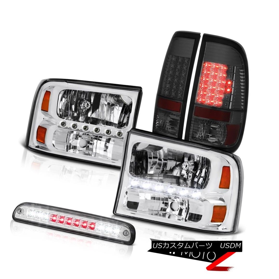 ヘッドライト 99 00 01 02 03 04 F250 6.0L Euro Headlamps Smoke LED Tail Lamps High Brake Cargo 99 00 01 02 03 04 F250 6.0LユーロヘッドランプスモークLEDテールランプハイブレーキカーゴ 【並行輸入品】