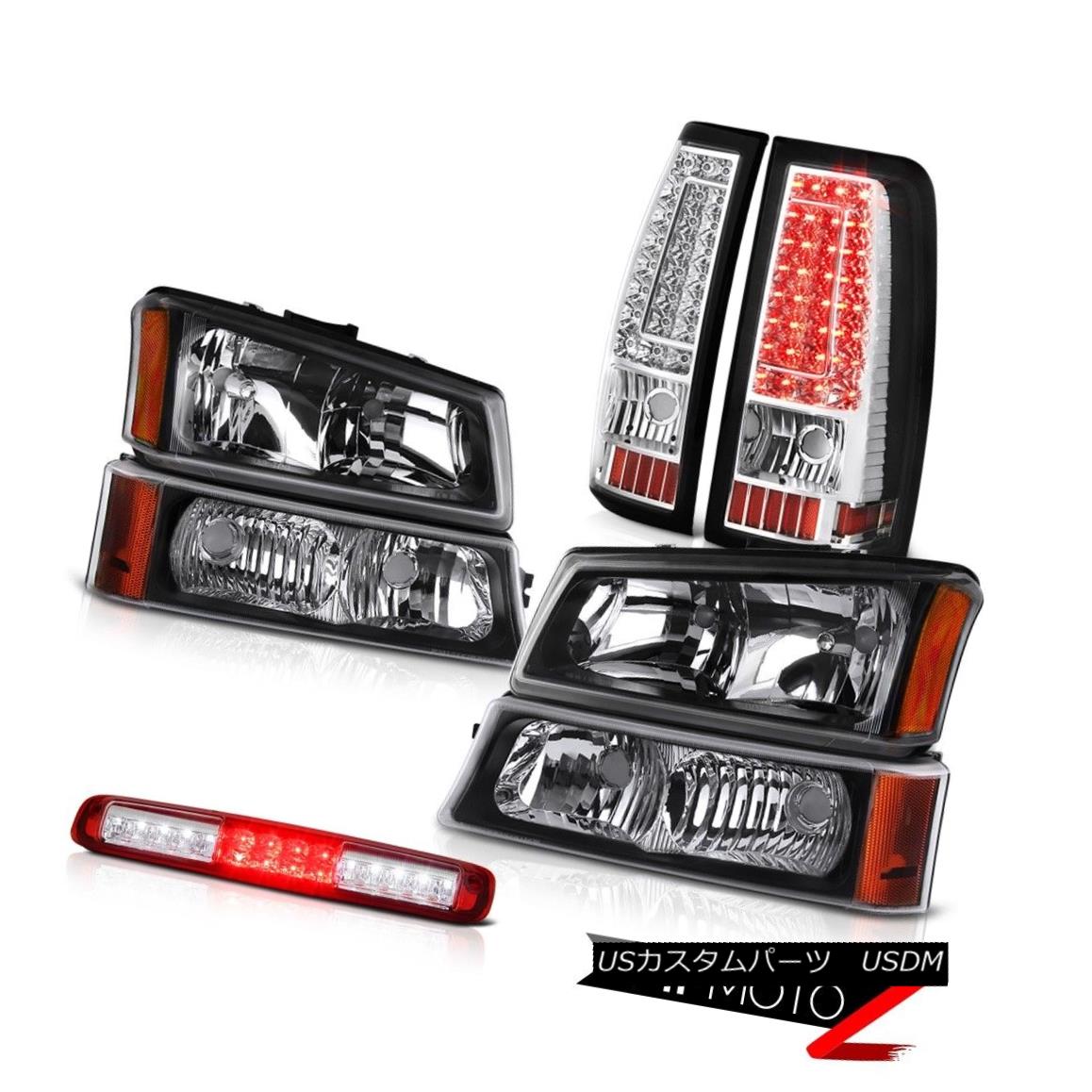 ヘッドライト 03-06 Silverado High Stop Lamp Taillamps Inky Black Parking Light Headlamps SMD 03-06 SilveradoハイストップランプタイルランプInky BlackパーキングライトヘッドランプSMD 【並行輸入品】