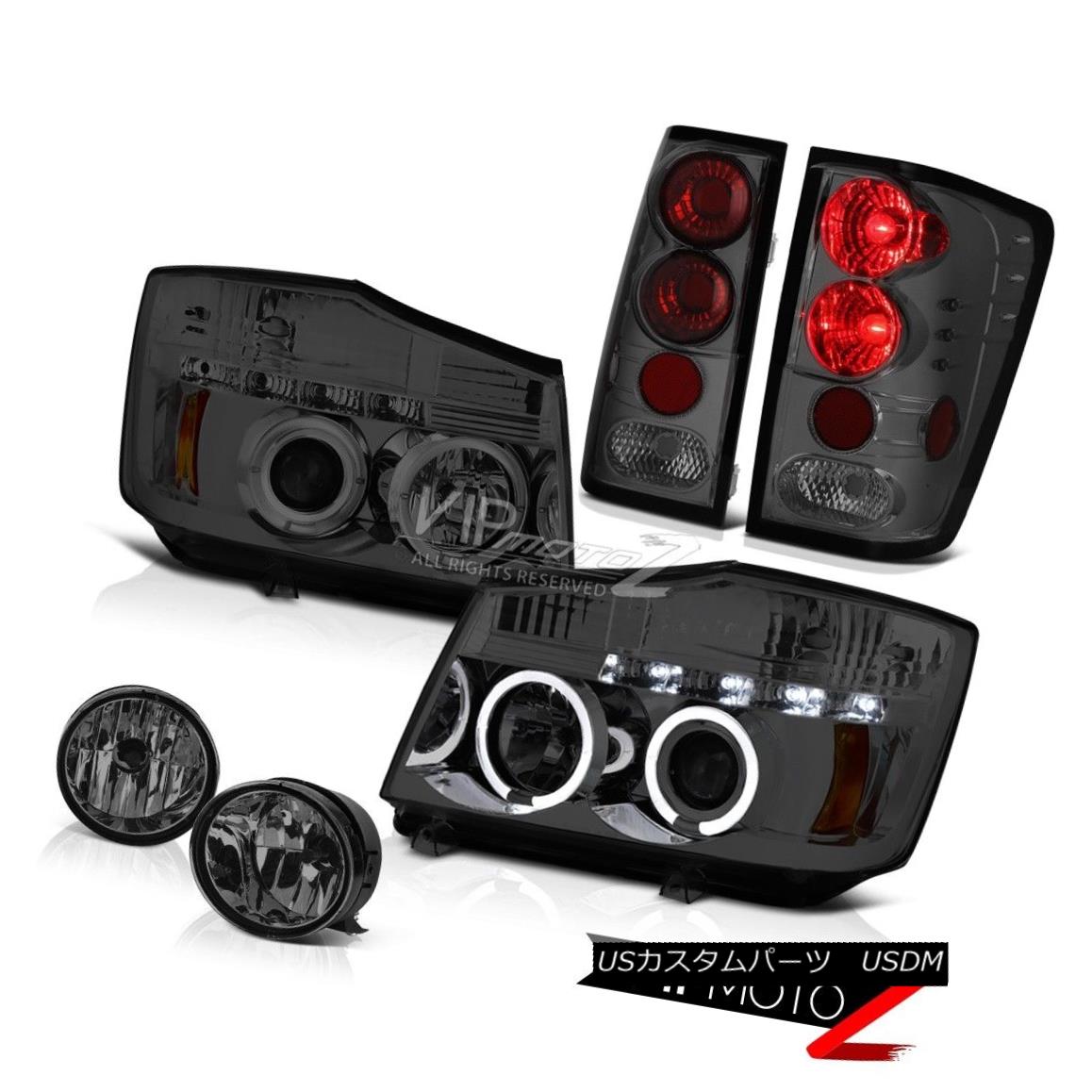 ヘッドライト For 2004-2015 Titan SL Headlight Halo Angel Eye Smoke Red Tail Light Driving Fog 2004年?2015年Titan SLヘッドライトヘイローエンジェルアイ煙レッドテールライトドライビングフォグ 【並行輸入品】