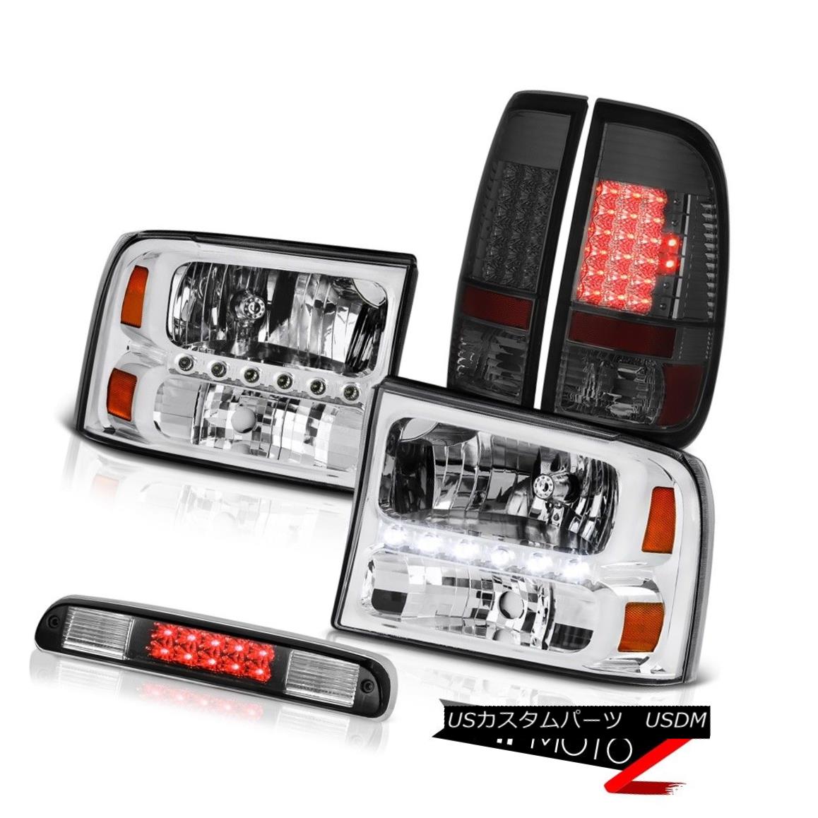 ヘッドライト Left Right Headlamps Smoke LED Brake Lamps Black 3rd 1999-2004 Ford Ford F350 SD 左のライトヘッドランプスモークLEDブレーキランプブラック3rd 1999-2004 Ford Ford F350 SD 【並行輸入品】