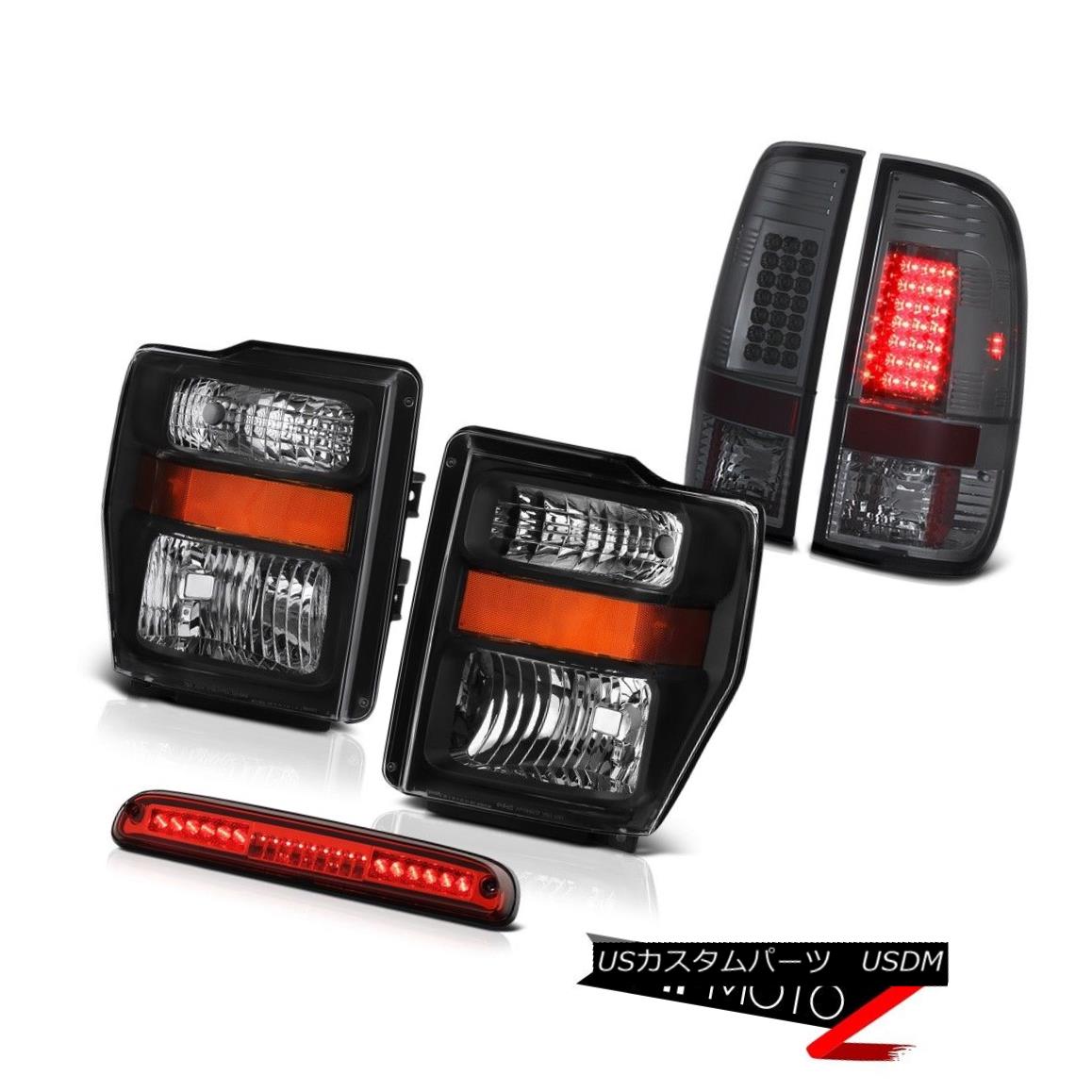 ヘッドライト Left Right Headlight Tail Lights Wine Red 3rd Brake LED 2008 2009 2010 Ford F250 左右ヘッドライトテールライトワインレッド第3ブレーキLED 2008 2009 2010 Ford F250 【並行輸入品】