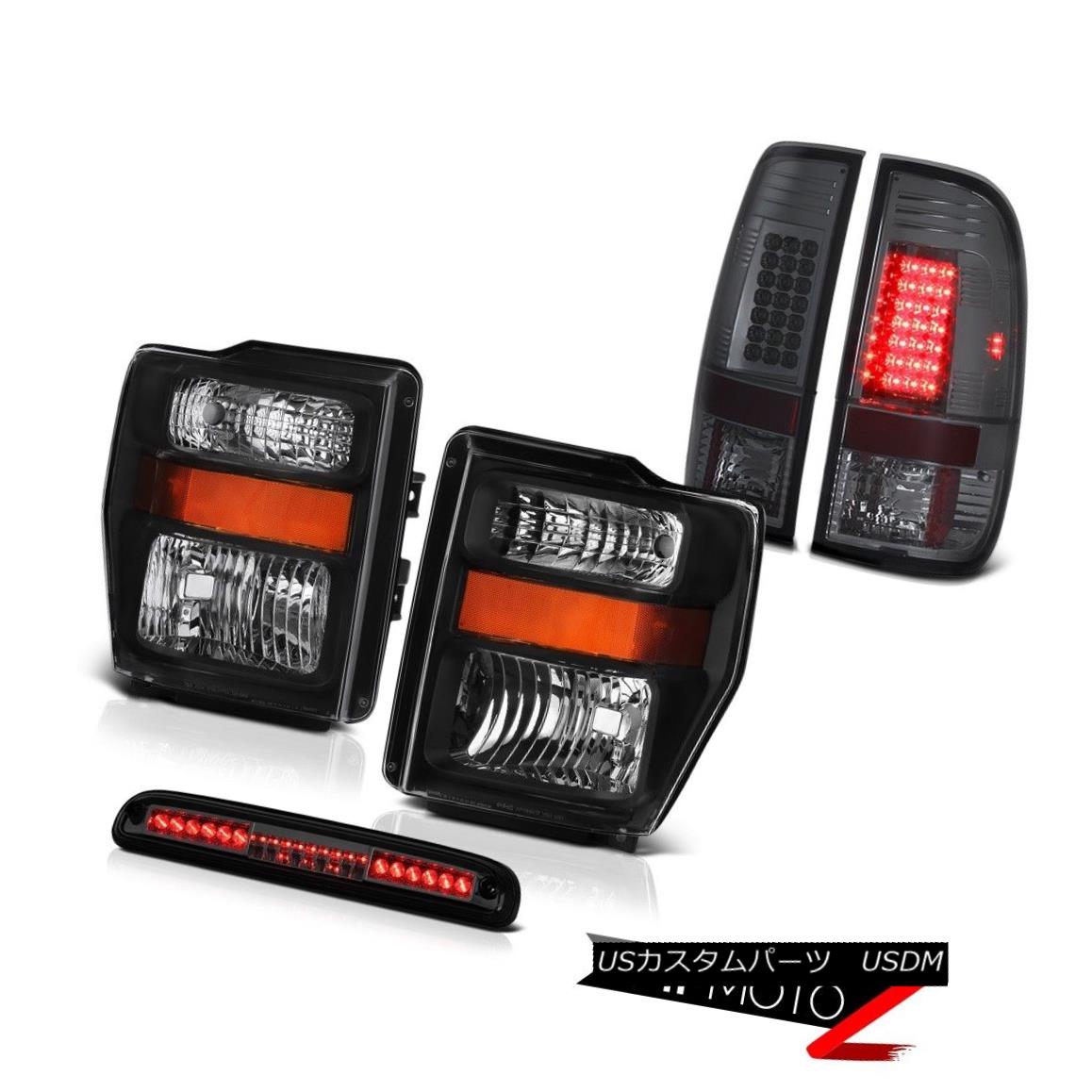 ヘッドライト Black Headlights Smoke LED Tail Lights Roof Brake Cargo 2008-2010 Ford F250 SD ブラックヘッドライトスモークLEDテールライトルーフブレーキカーゴ2008-2010 Ford F250 SD 【並行輸入品】