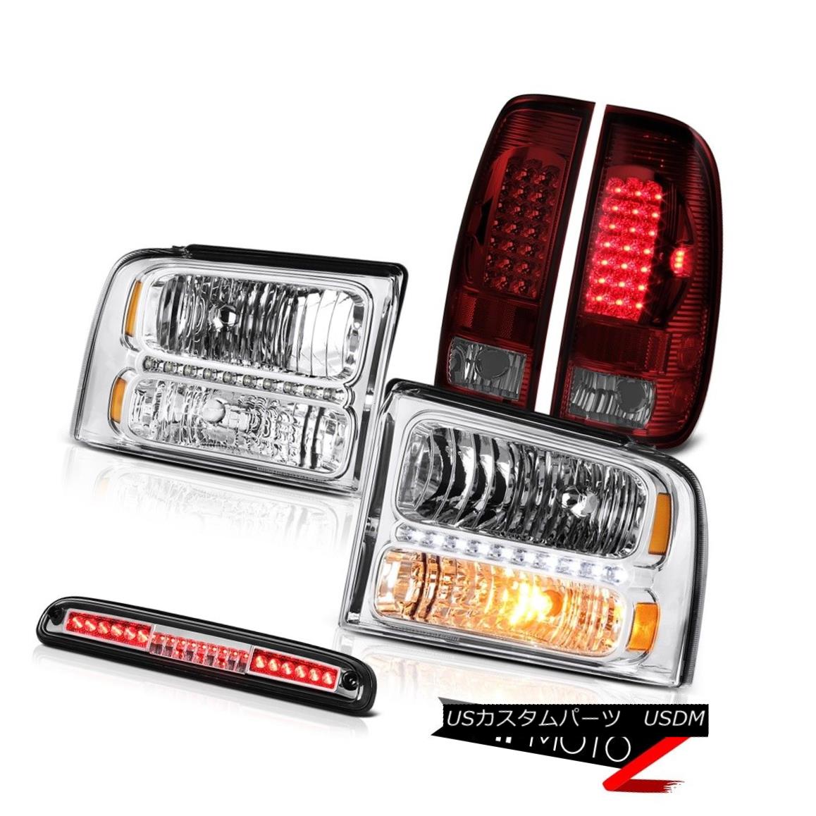 ヘッドライト 2005-2007 Ford F550 Front Clear Headlights Rear Tail Lights LED High Stop Chrome 2005-2007 Ford F550フロントクリアヘッドライトリアテールライトLEDハイストップクローム 【並行輸入品】
