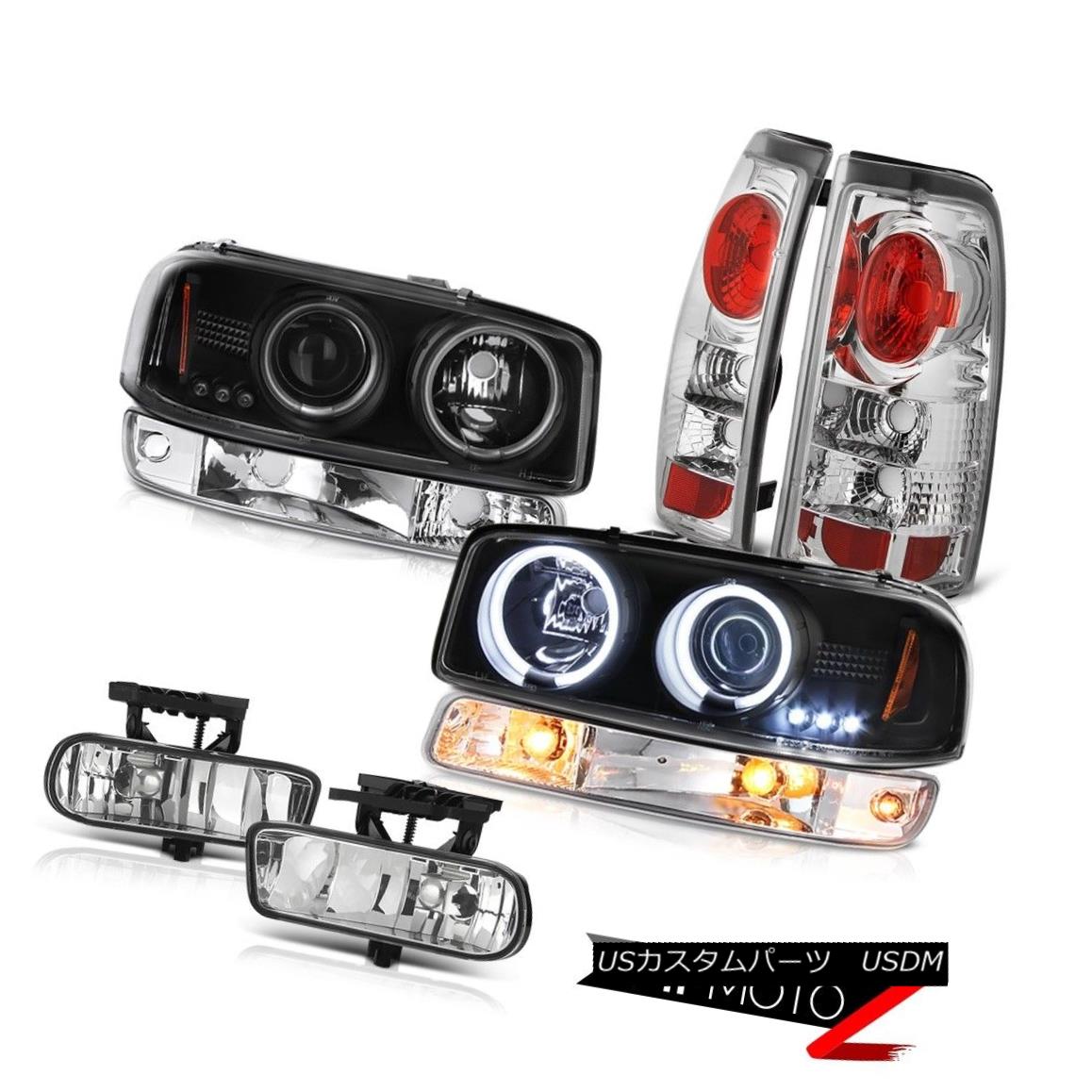 ヘッドライト 1999-2002 GMC Sierra Foglamps taillamps turn signal inky black ccfl headlamps 1999-2002 GMC Sierra Foglampsテールランプは、信号インクの黒いccflヘッドライトを点灯させる 【並行輸入品】