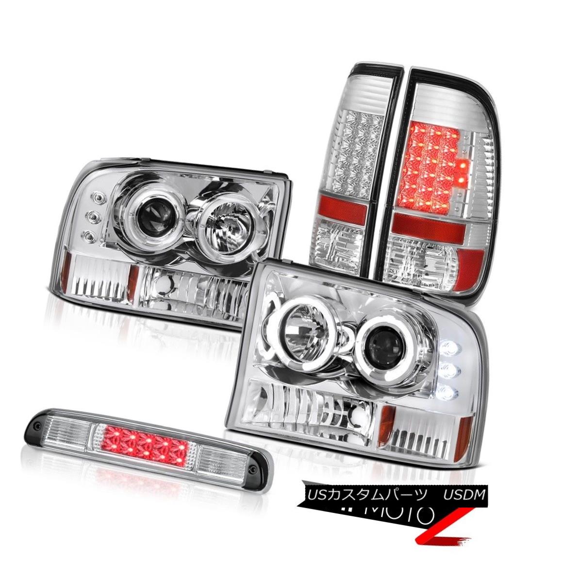 ヘッドライト Halo Rim Headlights Smoke Chrome LED Taillamps High Brake Cargo 99-04 Ford F350 ハローリムヘッドライトスモーククロームLEDタイルランプハイブレーキカーゴ99-04 Ford F350 【並行輸入品】