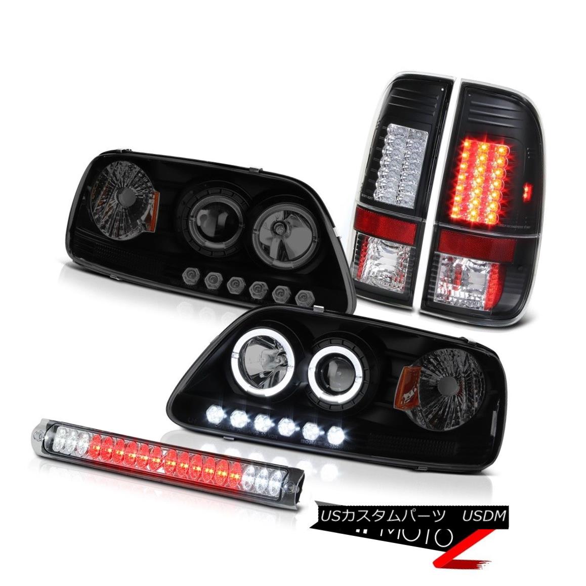 ヘッドライト Sinister Black Headlight Halo LED Tail Lights Roof Lamp Chrome F150 Triton 97-03 シニスターブラックヘッドライトハローLEDテールライトルーフランプクロームF150トリトン97-03 【並行輸入品】
