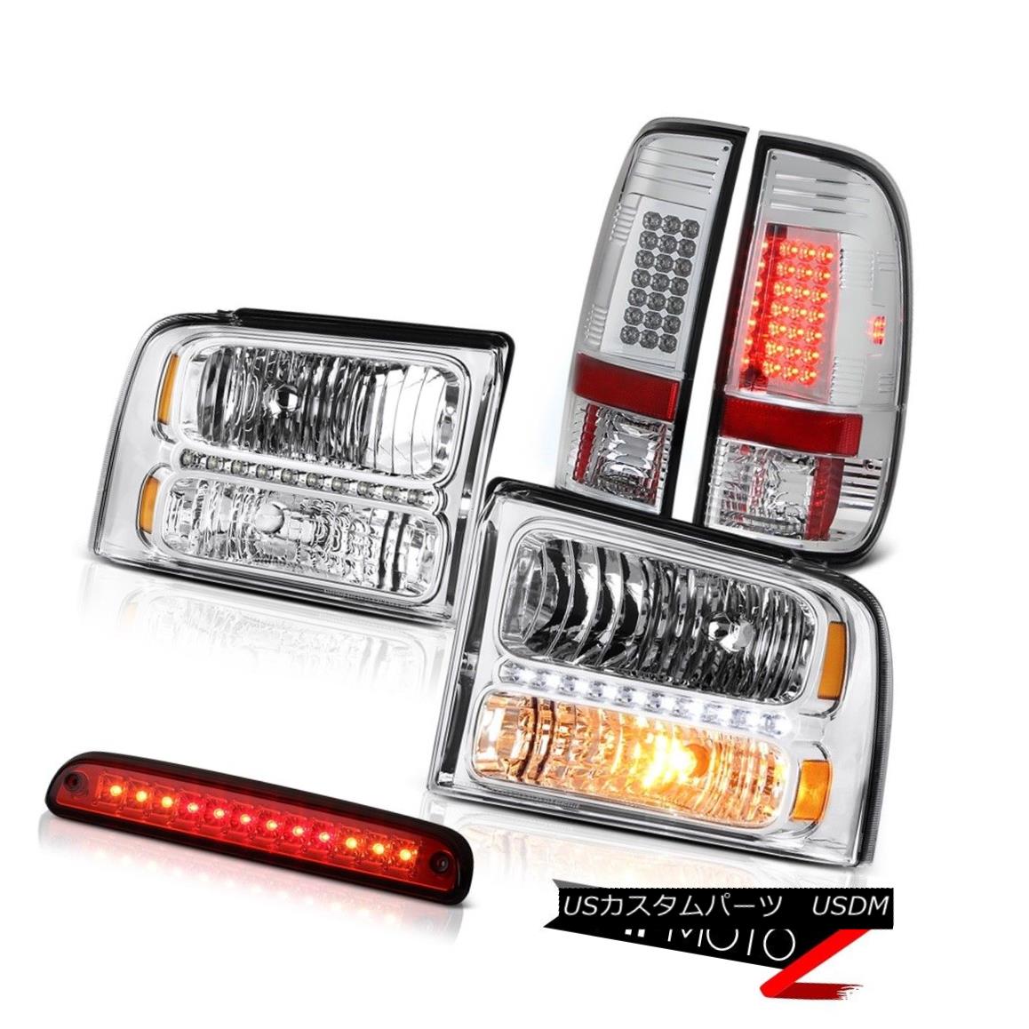 サイズ交換ｏｋ ライト ランプ 06 05 ヘッドライト 07 6 0lクロームヘッドライト明るいledテールライトレッド第3ブレーキ F350 07 06 05 Brake Third Red Light Tail Led Bright Headlights Chrome 6 0l F350 Zambettis Com