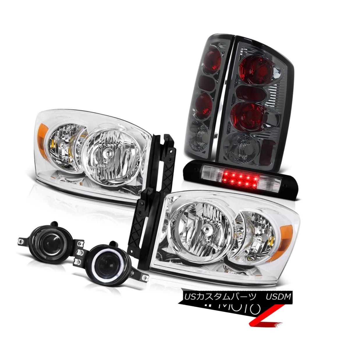 ライト ランプ 超安い Smoke Light Tail Headlight Chrome ヘッドライト Foglamp 06ドッジラムマグナムv8 クロームヘッドライトテールライトスモークフォグランプ3rdブレーキled V8 Magnum Ram Dodge 06 Led Brake 3rd