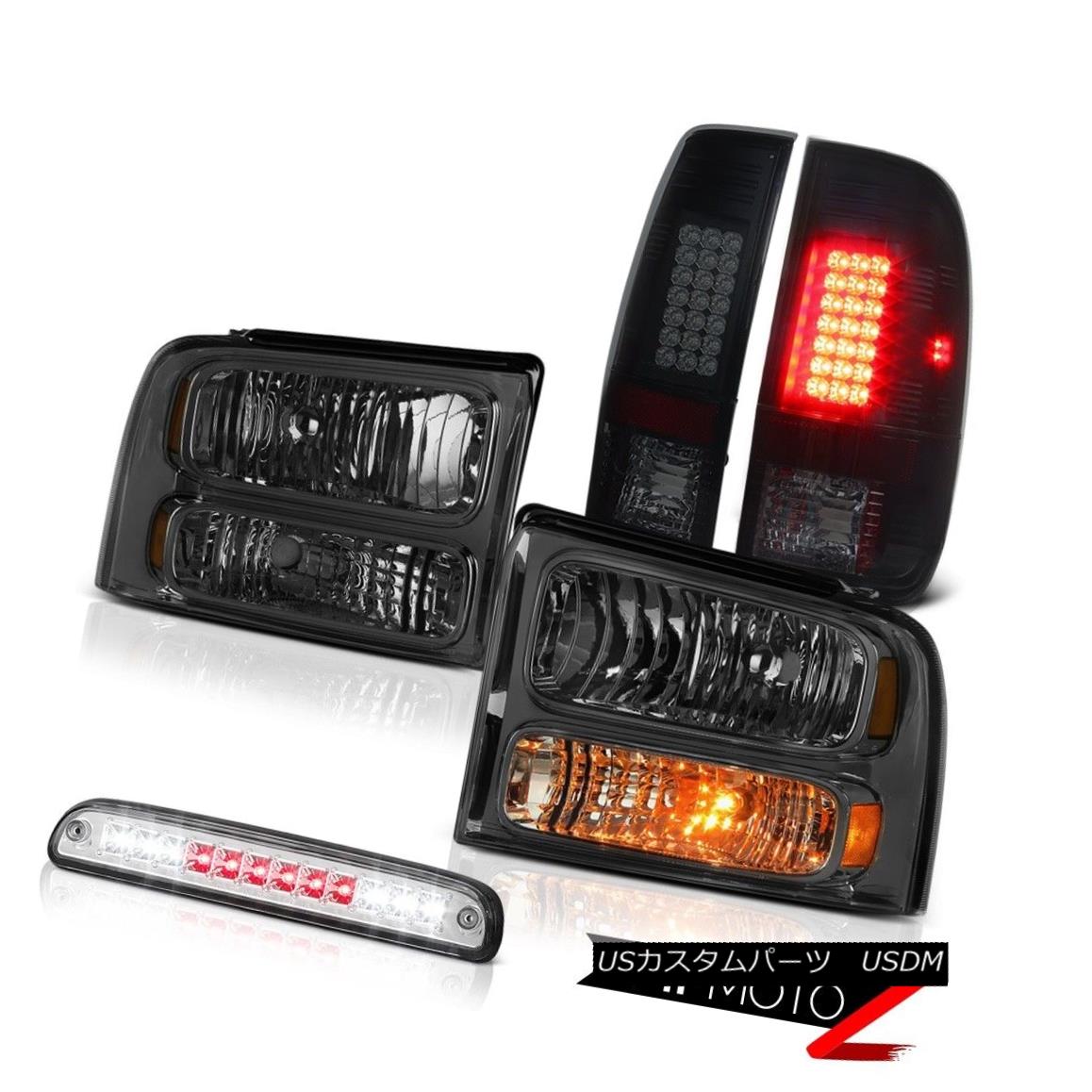 ヘッドライト 05 06 07 F350 6.0L Smoke Tinted Headlamps LED Tail Lights Chrome Third Brake 05 06 07 F350 6.0L煙がかかったヘッドランプLEDテールランプクロム第3ブレーキ 【並行輸入品】