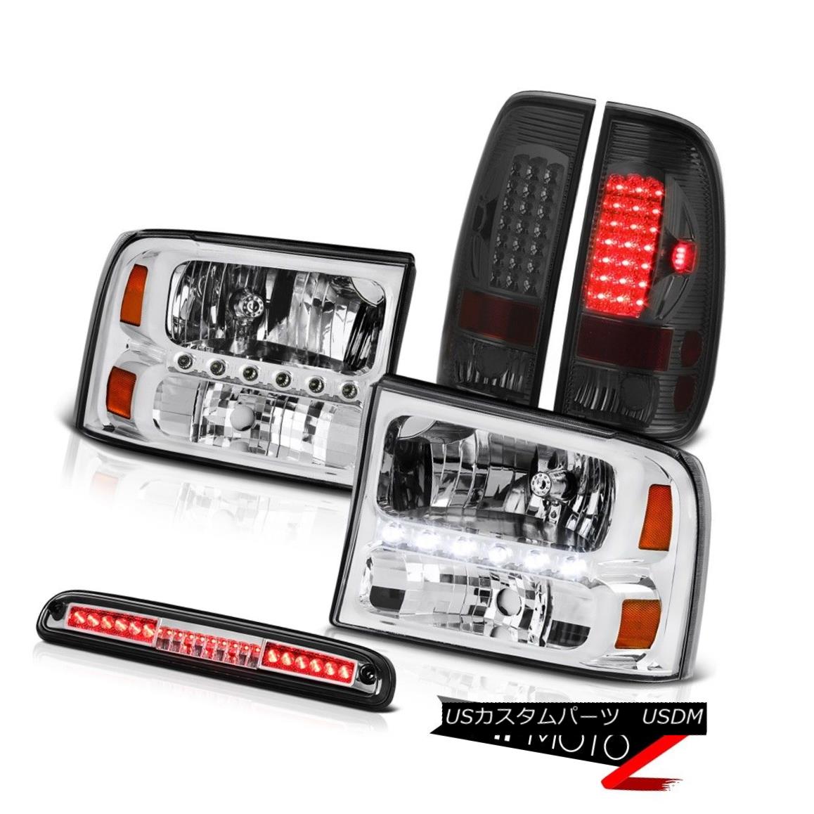 ヘッドライト Clear Headlight Smoke LED TailLight Chrome 3rd Brake 99 00 01 02 03 04 F250 7.3L クリアヘッドライトスモークLED TailLight Chrome 3rdブレーキ99 00 01 02 03 04 F250 7.3L 【並行輸入品】