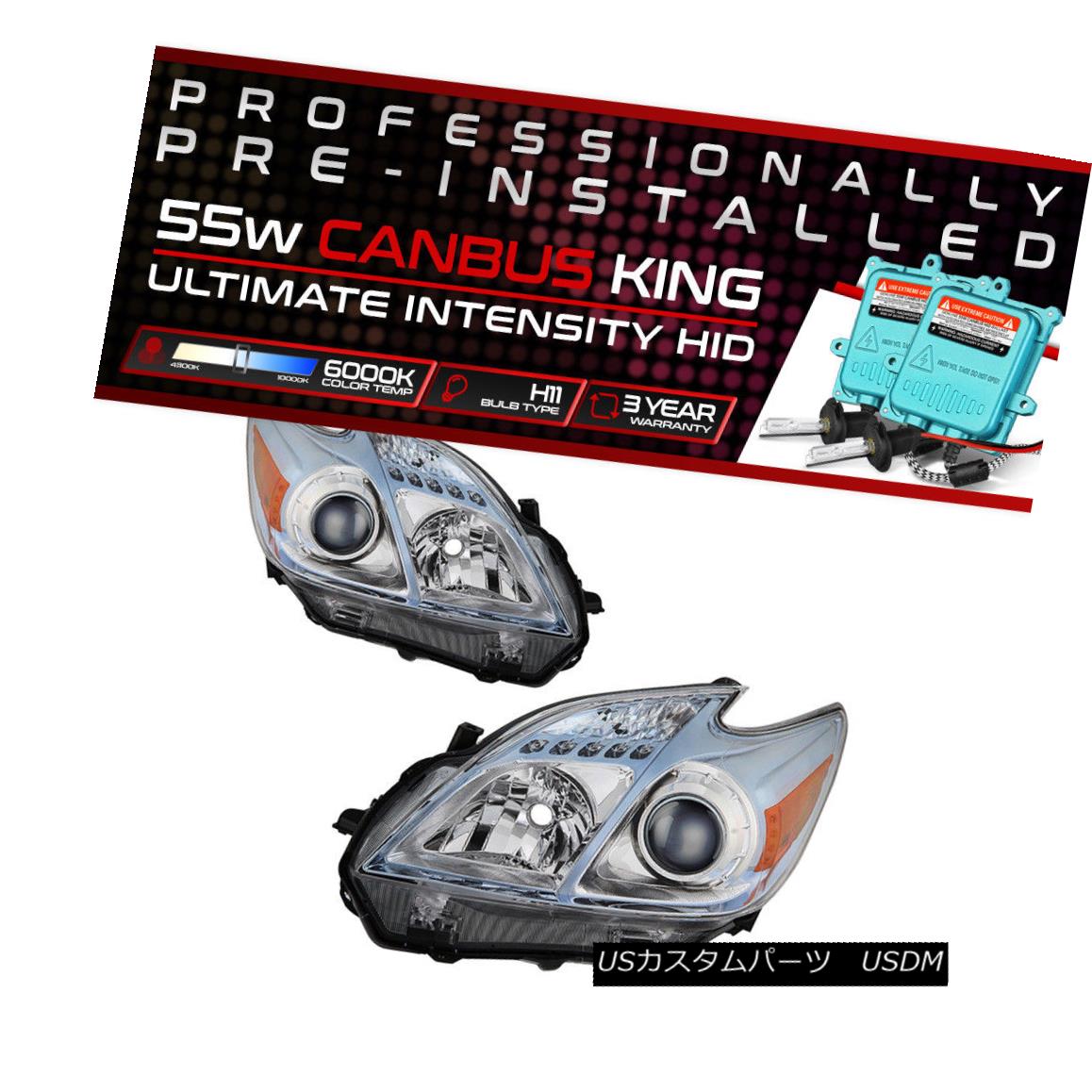 ヘッドライト {Built-In HID Low Beam} 2010-2011 Toyota Prius Chrome Head Light Replacement SET {内蔵HIDロービーム} 2010-2011トヨタプリウスクロームヘッドライト交換セット 【並行輸入品】