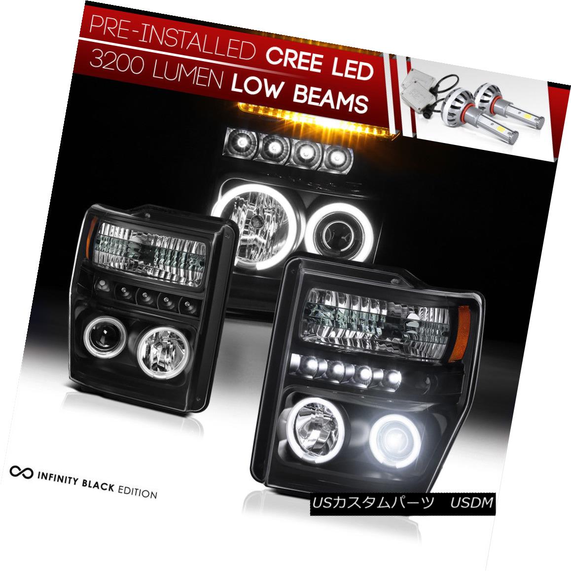 ヘッドライト [CREE LED LOW BEAM] 2008-2010 Ford F250 F350 F450 Black \