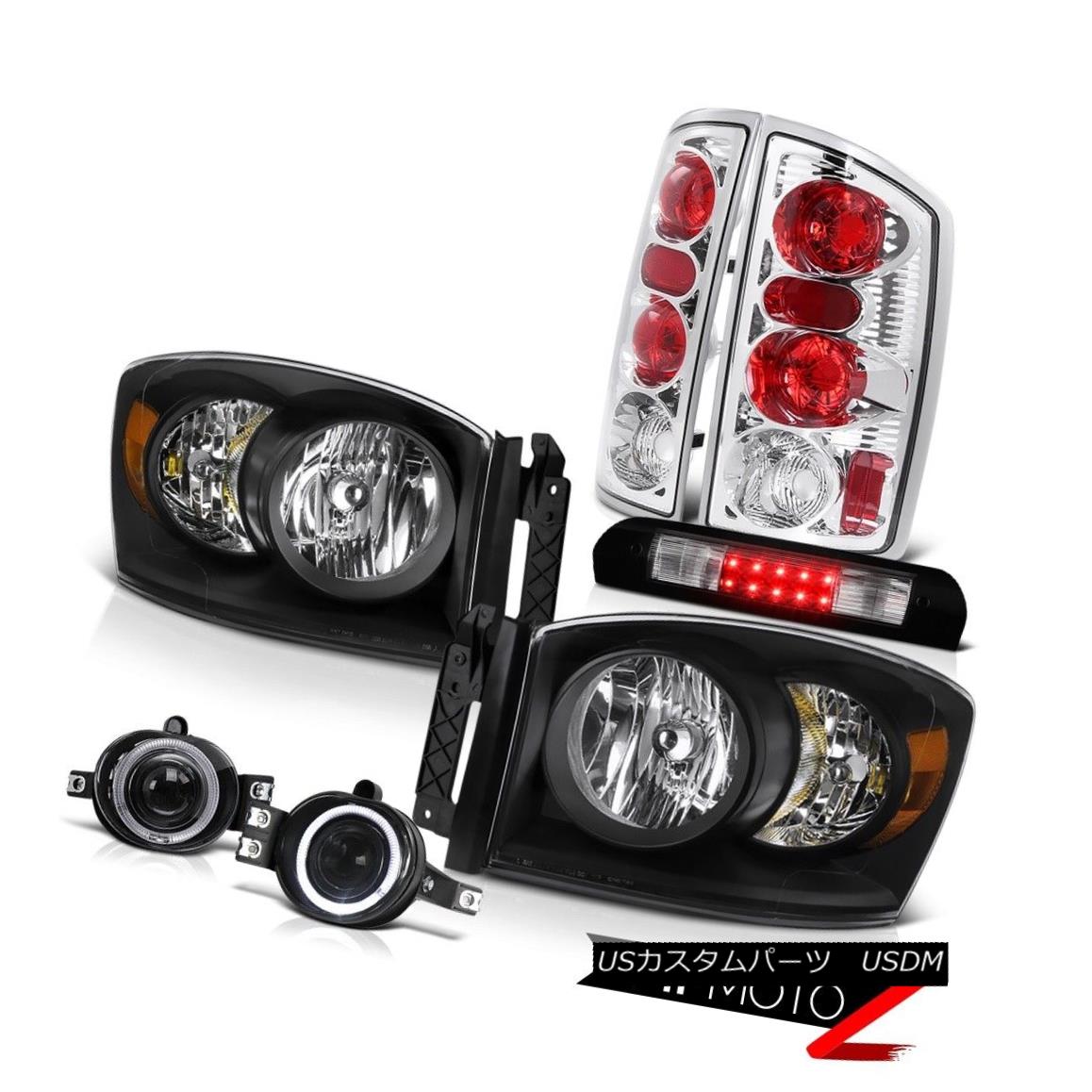 ヘッドライト Clear/Black Headlight Brake Lamp Glass Fog High Cargo LED 2006 Dodge Ram V8 クリア/ブラックヘッドライトブレーキランプガラスフォッグハイカーゴLED 2006 Dodge Ram V8 【並行輸入品】