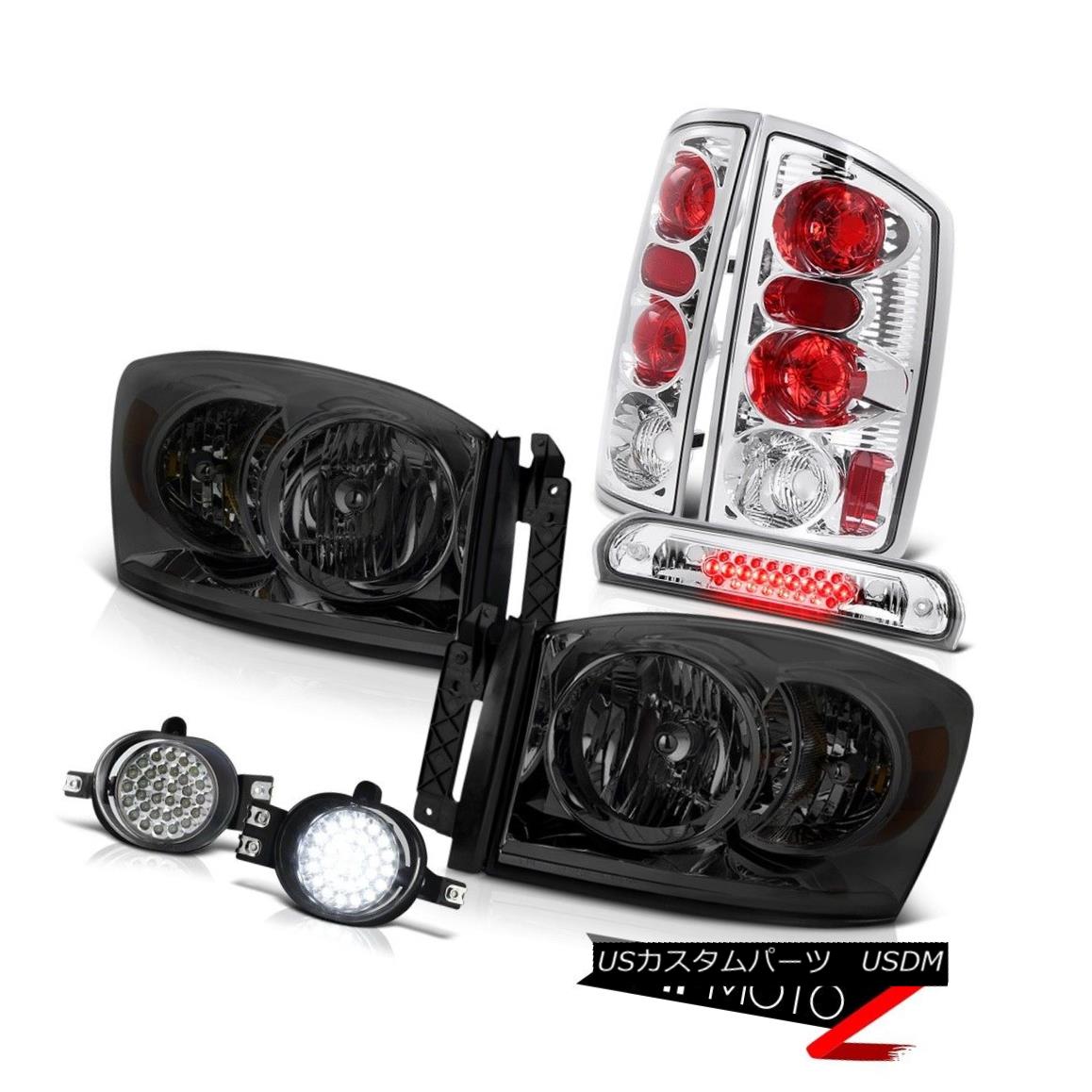 ヘッドライト Smoke Tint Headlamps Clear Tail Lights LED Foglights Chrome 3rd 06 Dodge Ram V8 煙の色合いヘッドランプクリアテールライトLED Foglights Chrome 3rd 06 Dodge Ram V8 【並行輸入品】
