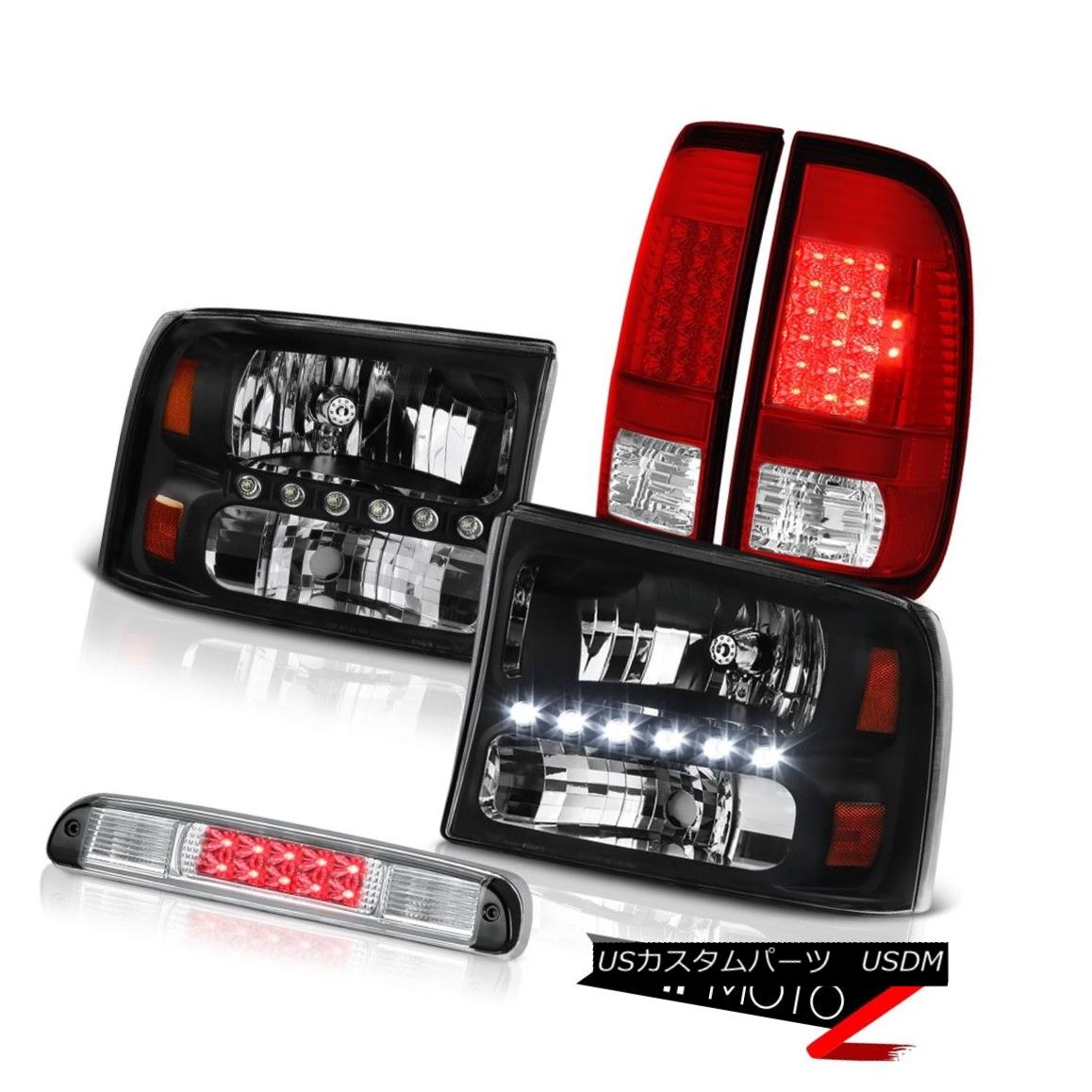 現金特価 ライト ランプ ブラックヘッドライトledシグナルテールライトクローム第3ブレーキ99 04 6 0l F250 Ford 99 04 Brake 3rd Chrome Lights Tail Signal Led Headlights Black ヘッドライト Ford 6 0l F250