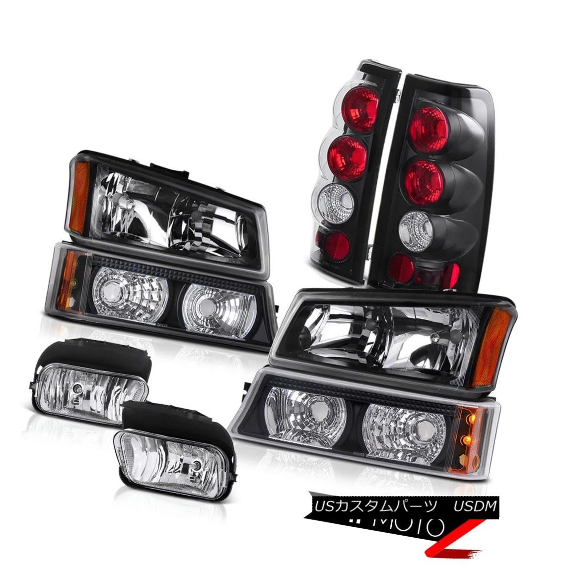 ヘッドライト 2003 2004 Silverado SS Crystal Black headlight Rear Brake Tail Lights Foglights 2003 2004 Silverado SSクリスタルブラックヘッドライトリアブレーキテールライトフォグライト 【並行輸入品】