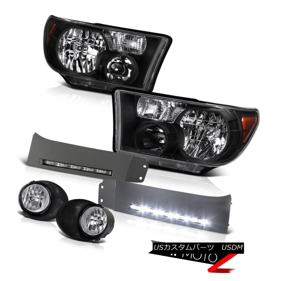 ヘッドライト 2007 2008 2009 2010 Tundra Truck LIMITED Front Black Head Lights Lamps Foglamp 2007年2008年2009年2010年トンドラトラックLIMITEDフロントブラックヘッドライトランプFoglamp 【並行輸入品】