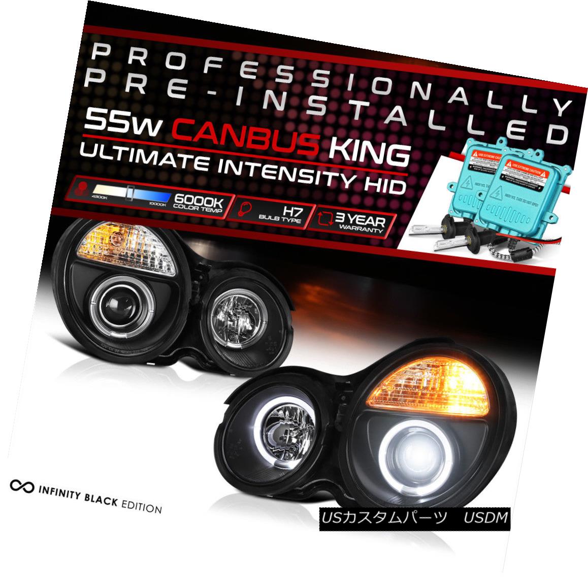 ヘッドライト {Pre-Installed HID Low Beam} Pair Projector Halo Head Lights 96-99 W210 E-Class {プリインストールされたHIDロービーム}ペアプロジェクターハローヘッドライト96-99 W210 Eクラス 【並行輸入品】