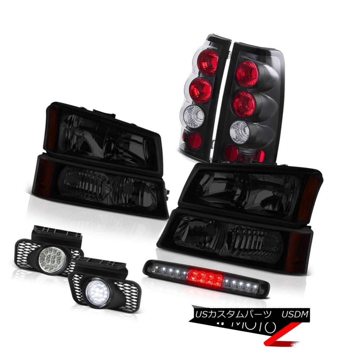 ヘッドライト 03 04 05 06 Silverado Smoked Third Brake Lamp Foglamps Black Taillamps Headlamps 03 04 05 06 Silveradoスモークサードブレーキランプフォグランプブラックティアランプヘッドランプ 【並行輸入品】