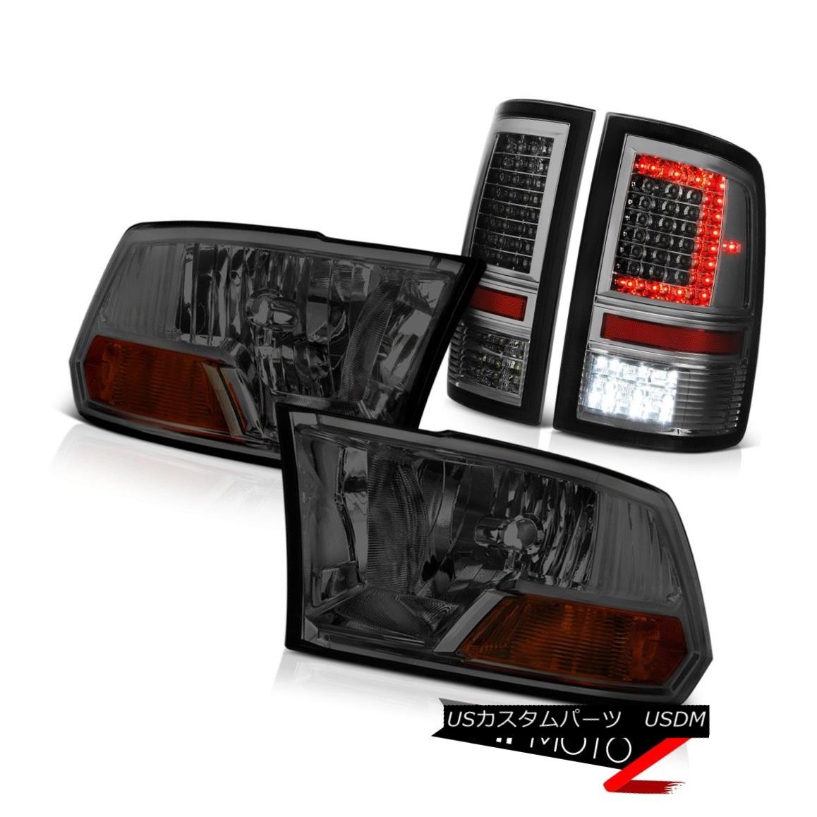 ヘッドライト 10 11 12 13-18 Dodge RAM 1500 2500 Dark Smoke Tail Light Factory Style Headlamps 10 11 12 13-18ダッジRAM 1500 2500ダークスモークテールライト工場スタイルヘッドライト 【並行輸入品】
