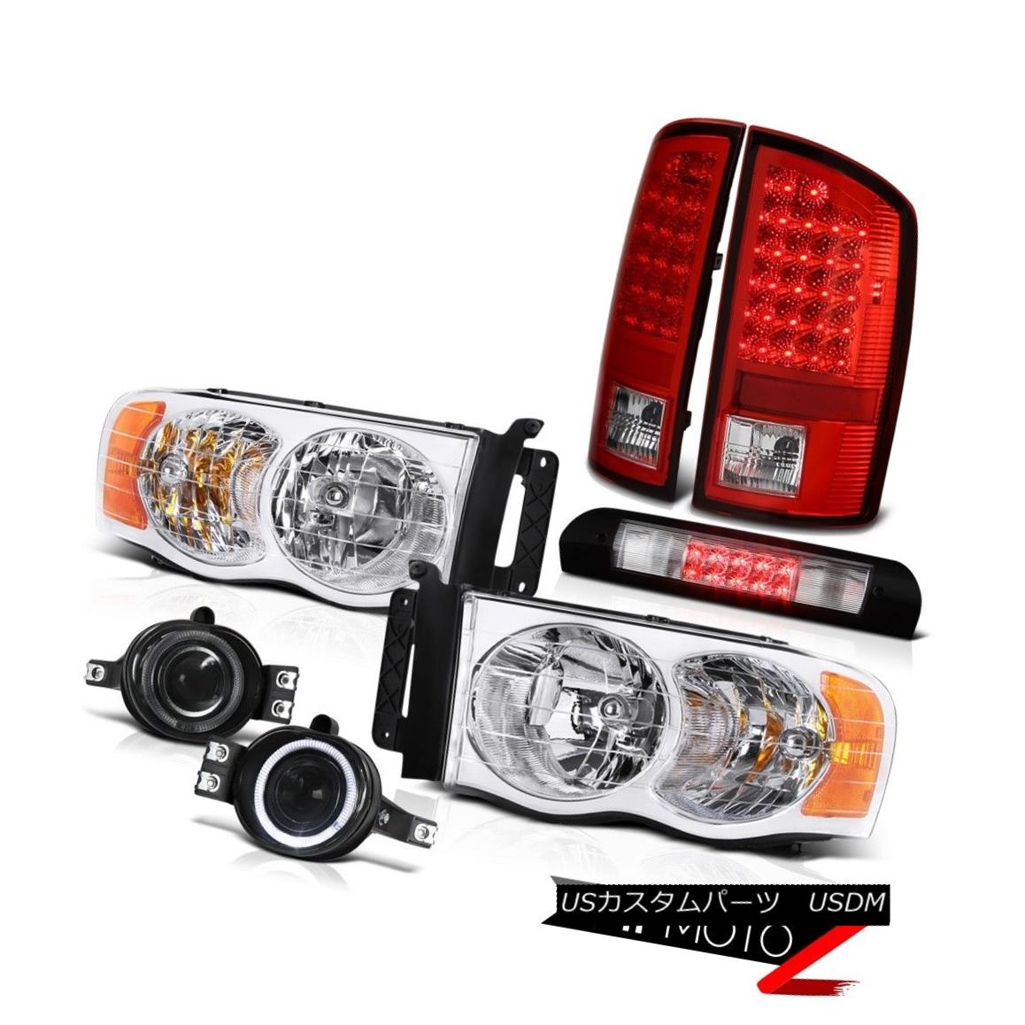 ヘッドライト Chrome Headlamps Bright L.E.D Taillamps Projector Fog Roof LED 2002-2005 Ram SLT クロームヘッドランプ明るいL.E.D Taillampsプロジェクター霧屋根LED 2002-2005 Ram SLT 【並行輸入品】