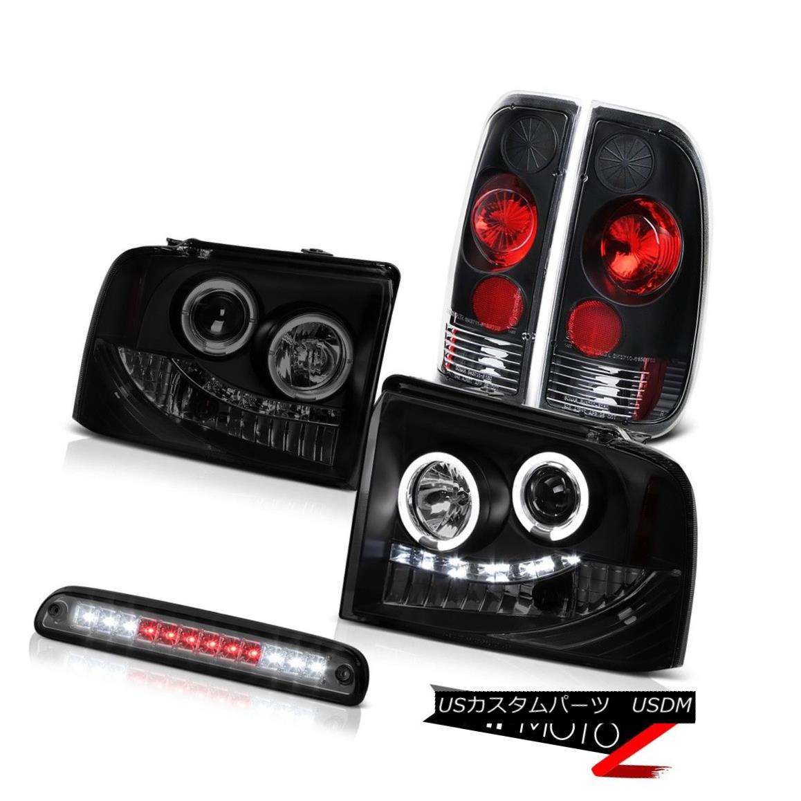 ヘッドライト Headlight Projector Halo LED Rear Black Brake Lamp Tinted 3rd 05 06 07 F350 6.0L ヘッドライトプロジェクターHalo LEDリアブラックブレーキランプ点灯03 05 06 07 F350 6.0L 【並行輸入品】