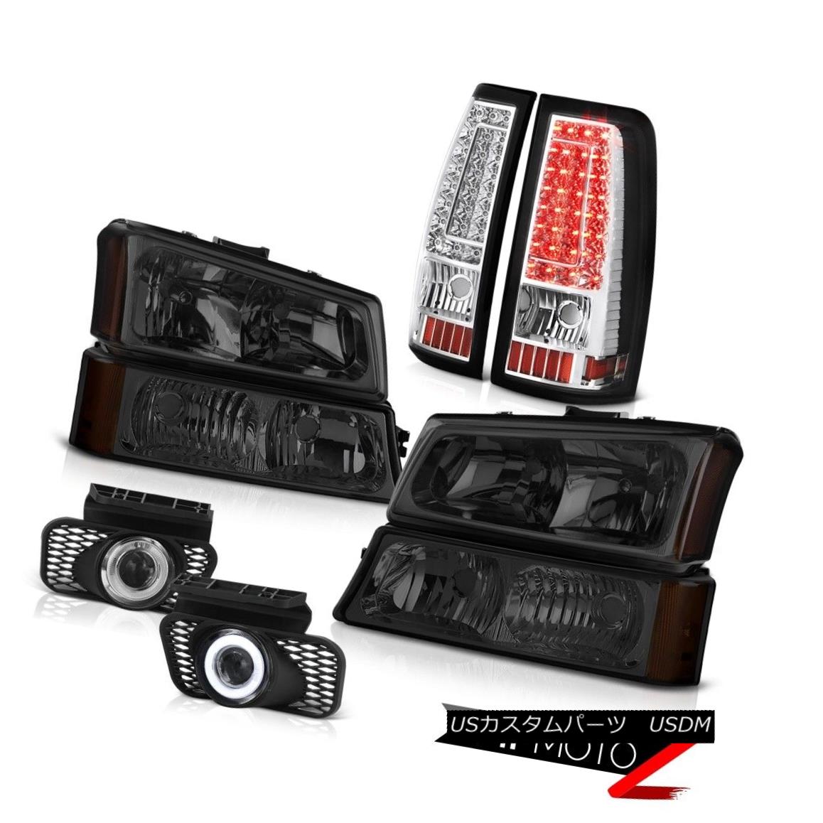 ヘッドライト 2003-2006 Chevy Silverado Chrome Fog Lights Tail Smoked Signal Lamp Headlamps 2003-2006シボレーシルバラードクロームフォグライトテールスモークシグナルランプヘッドランプ 【並行輸入品】