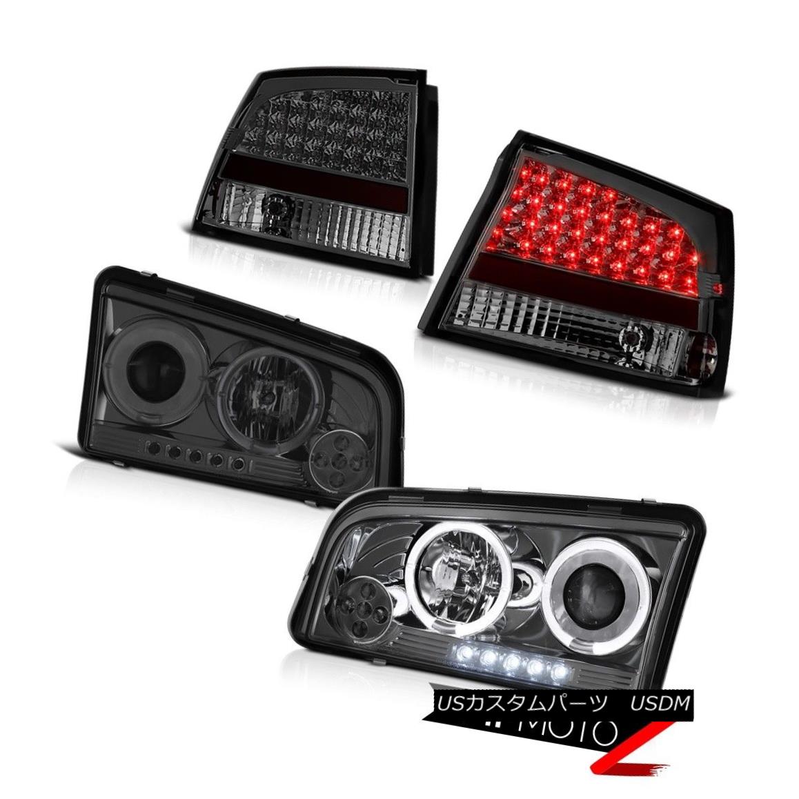 ヘッドライト 09 10 Charger DUB Smoked Headlight LED Halo Angel TailLight Tinted Smoked Bright 09 10充電器DUBスモークヘッドライトLED Halo Angel TailLightスモークブライト 【並行輸入品】
