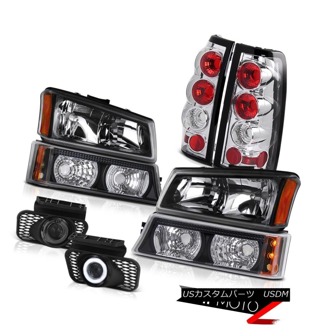 ヘッドライト 2003-2006 Silverado Black Headlamps Turn Signal Altezza Brake Projector Foglight 2003-2006シルバラードブラックヘッドランプターン信号Altezzaブレーキプロジェクターフォグライト 【並行輸入品】