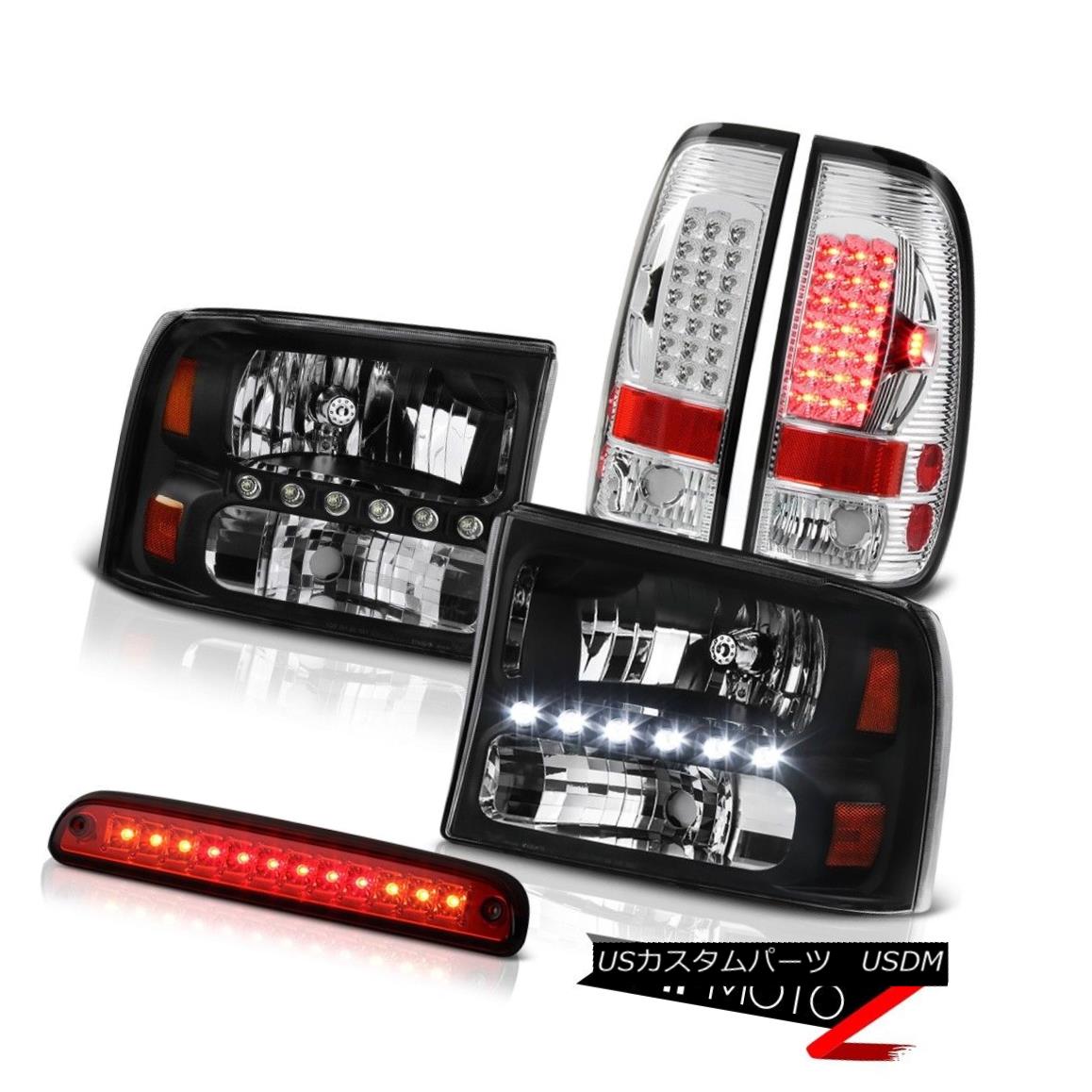 ヘッドライト Black Headlight Roof Brake LED SMD Rear Tail Light 99 00 01 02 03 04 F250 6.8L ブラックヘッドライトルーフブレーキLED SMDリアテールライト99 00 01 02 03 04 F250 6.8L 【並行輸入品】