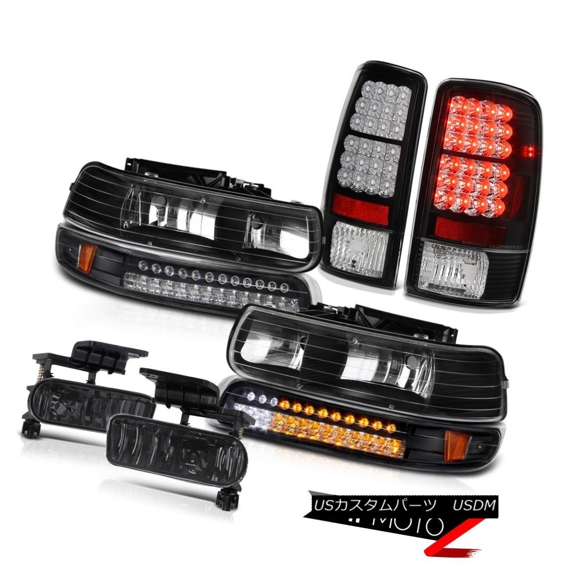 ヘッドライト 04 05 06 Chevy Tahoe Clear/Black Headlight SMD Signal LED Tail Light Bumper Fog 04 05 06 Chevy Tahoeクリア/ブラックヘッドライトSMD信号LEDテールライトバンパーフォグ 【並行輸入品】