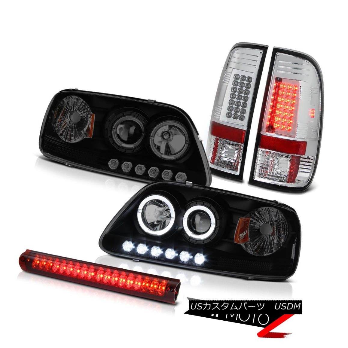 ヘッドライト Angel Eye Headlamp LED Tail Light Chrome 3rd Brake Cargo Red 1997-2003 F150 4.6L エンジェルアイヘッドランプLEDテールライトクローム第3ブレーキカーゴレッド1997-2003 F150 4.6L 【並行輸入品】