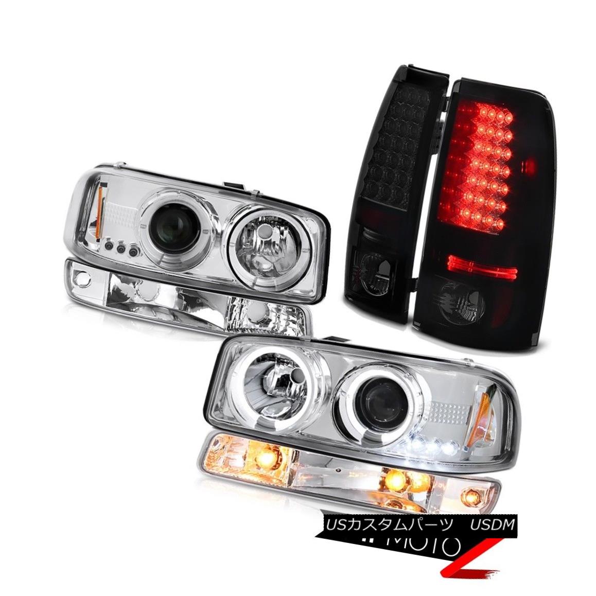 ヘッドライト 1999-2006 Sierra SLT Smoke tinted taillights euro chrome parking lamp headlamps 1999 - 2006年シエラSLT煙が発色したテールライトユーロクロームパーキングランプヘッドライト 【並行輸入品】