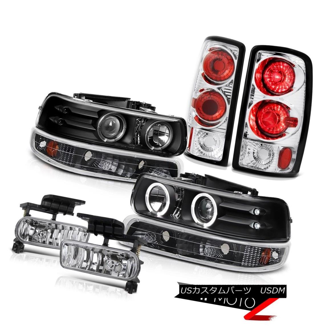ヘッドライト Halo Projector Headlamp Black Parking Tail Lights Fog Lamp 2000-2006 Chevy Tahoe ヘイロープロジェクターヘッドランプブラックパーキングテールライトフォグランプ2000-2006 Chevy Tahoe 【並行輸入品】