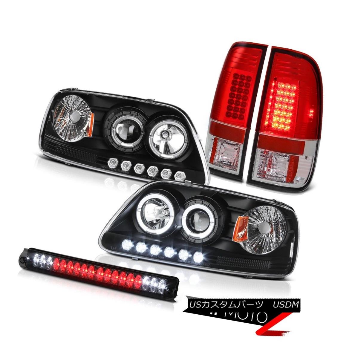 ヘッドライト Black LED DRL Headlamp 99-01 F150 Hertiage Sterling Chrome Tail Light Lamp Smoke ブラックLED DRLヘッドランプ99-01 F150ヘリテージスターリングクロムテールライトランプスモーク 【並行輸入品】