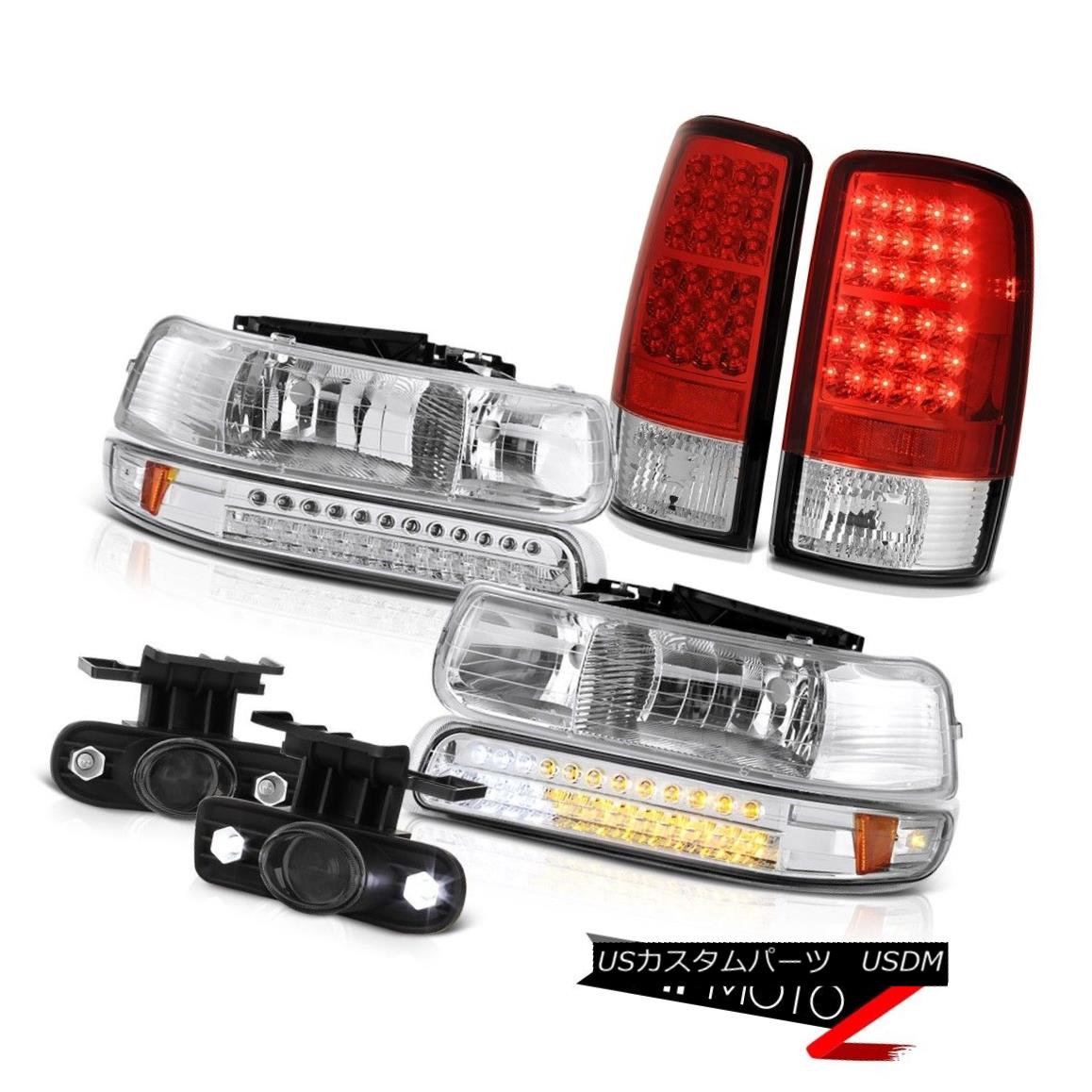 ヘッドライト Euro SMD Bumper+Headlights 00-06 Tahoe 4.8L LED Tail Lights Glass Projector Fog ユーロSMDバンパー+ヘッドリッグ hts 00-06タホ4.8L LEDテールライトガラスプロジェクターフォグ 【並行輸入品】