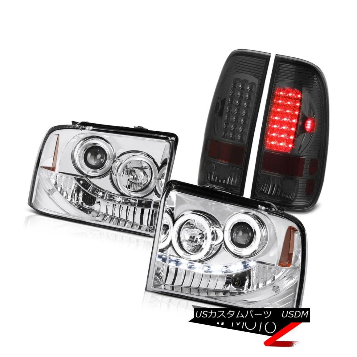 ヘッドライト Twin Halo LED Headlamps Signal Brake Tail Lights Ford F350 TurboDiesel XLT 05-07 ツインハローLEDヘッドランプ信号ブレーキテールライトフォードF350ターボディーゼルXLT 05-07 【並行輸入品】