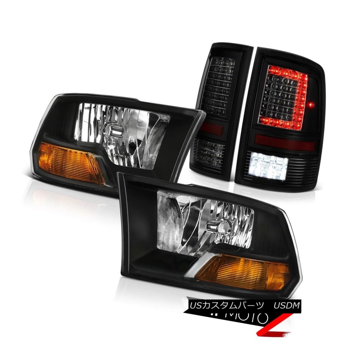 ヘッドライト 09-16 17 18 Dodge RAM 1500 2500 Dark Tinted Tail Lamp Factory Style Headlamps 09-16 17 18ダッジRAM 1500 2500ダークテールテールランプ工場スタイルヘッドランプ 【並行輸入品】