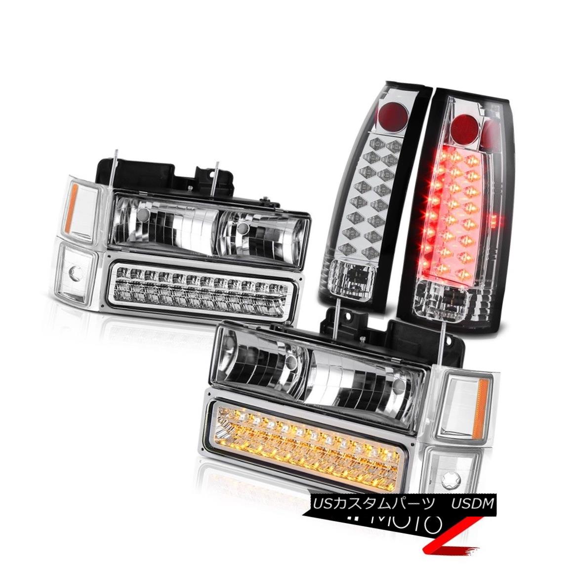 ヘッドライト 1994 1995 1996 1997 1998 Chevy Tahoe Suburban LED Taillights Chrome Headlights 1994年1995年1996年1997年1998年Chevy Tahoe郊外型LEDテールライトクロームヘッドライト 【並行輸入品】