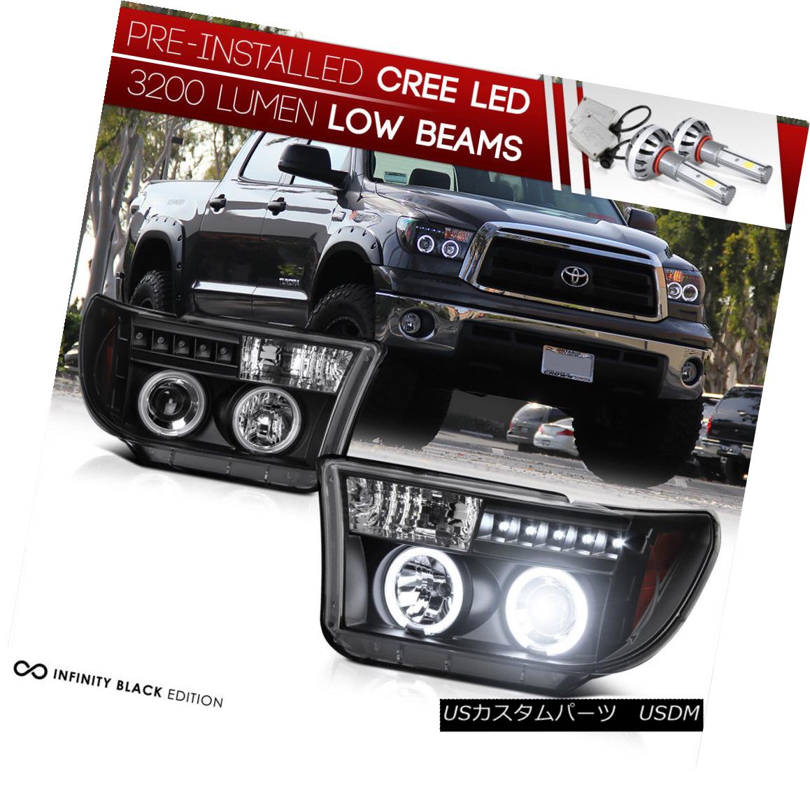 ヘッドライト [LED LOW BEAM]Twin CCFL Angel Eye Halo Projector SET Headlight Lamp 07-13 Tundra [LEDロービーム]ツインCCFLエンジェルアイハロープロジェクターセットヘッドライトランプ07-13 Tundra 【並行輸入品】