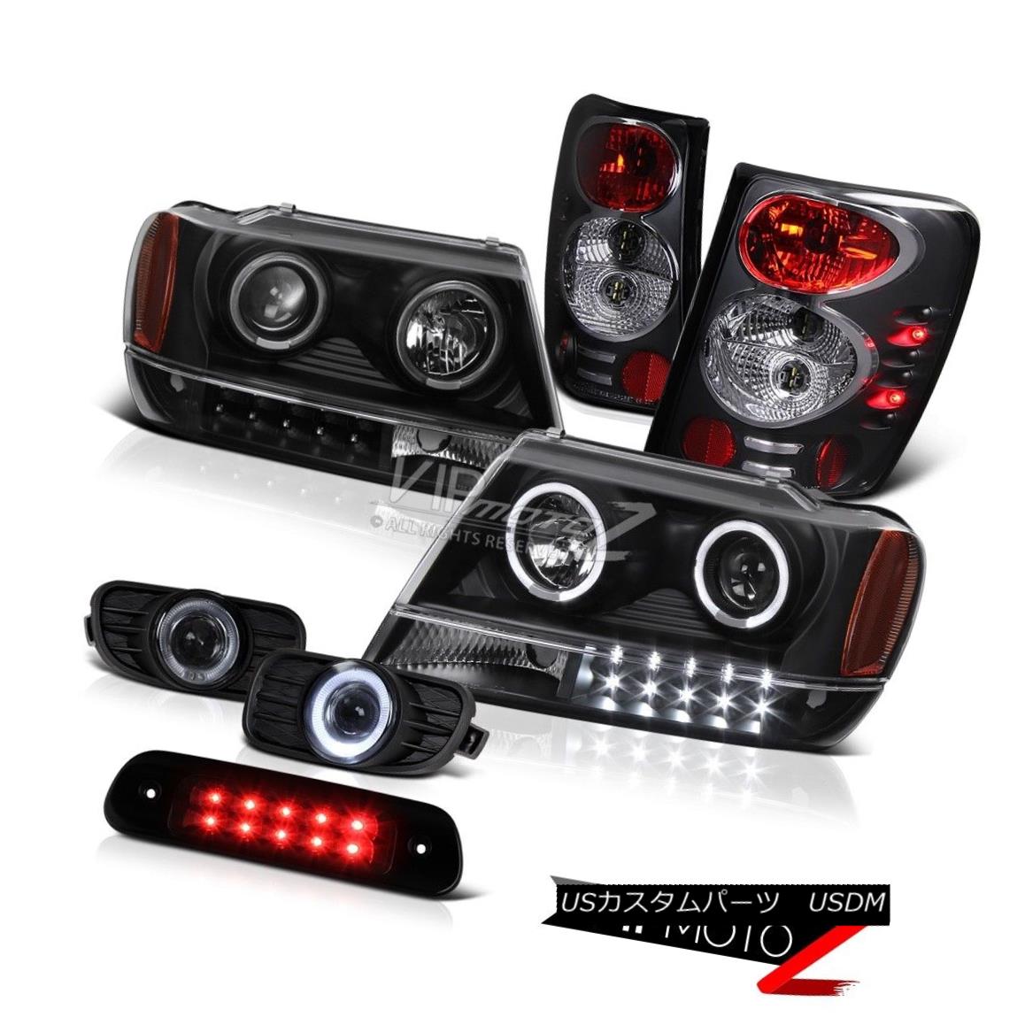 ヘッドライト 99-03 Jeep Grand Cherokee WG 4X4 Roof Cab Lamp Fog Lamps Tail Headlamps Euro Bk 99-03ジープグランドチェロキーWG 4X4ルーフキャブランプフォグランプテールヘッドランプユーロBk 【並行輸入品】