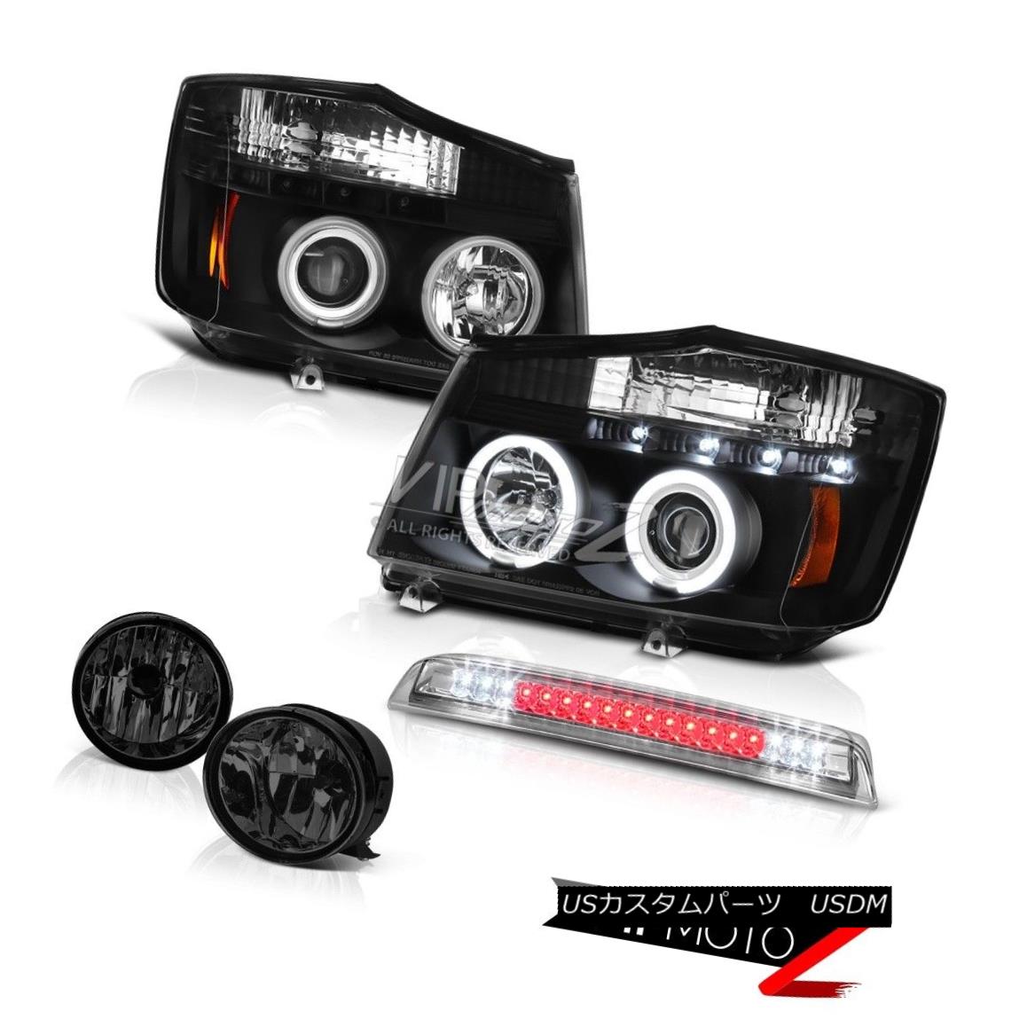 ヘッドライト Bright Angel Eye CCFL Headlight Tinted Fog Third Brake Cargo LED For 04-15 Titan ブライトエンジェルアイCCFLヘッドライト、霧の第3ブレーキカーゴLED 04-15タイタン 【並行輸入品】