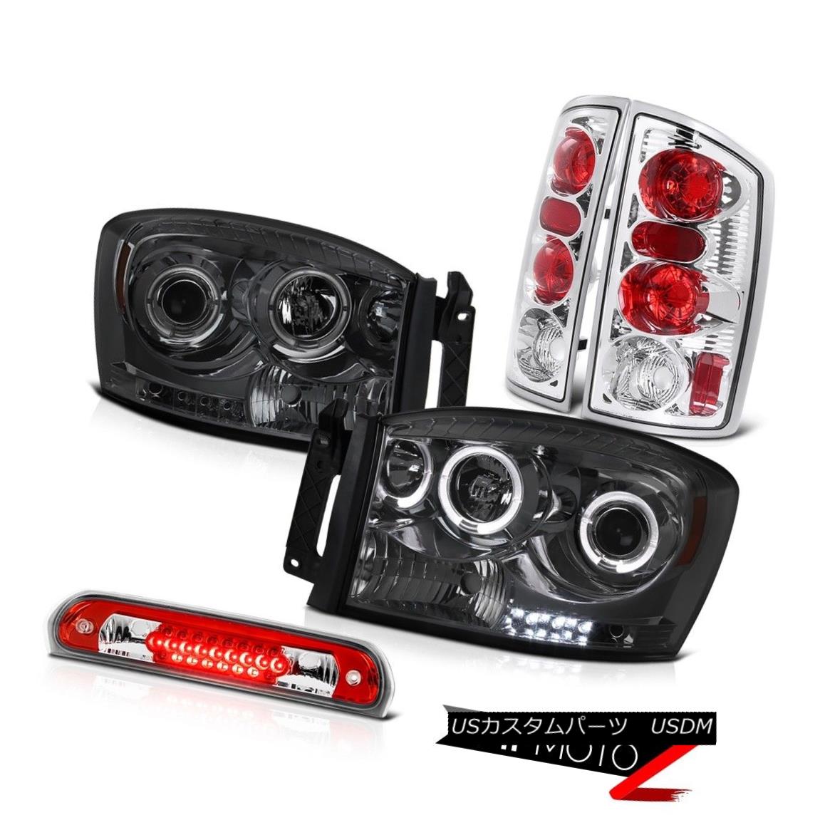 ヘッドライト 2006 Dodge Ram PowerTech Smoke LED Halo Headlight Altezza Tail Lights Roof Brake 2006ダッジラムパワーテック煙LEDハローヘッドライトAltezzaテールライトルーフブレーキ 【並行輸入品】