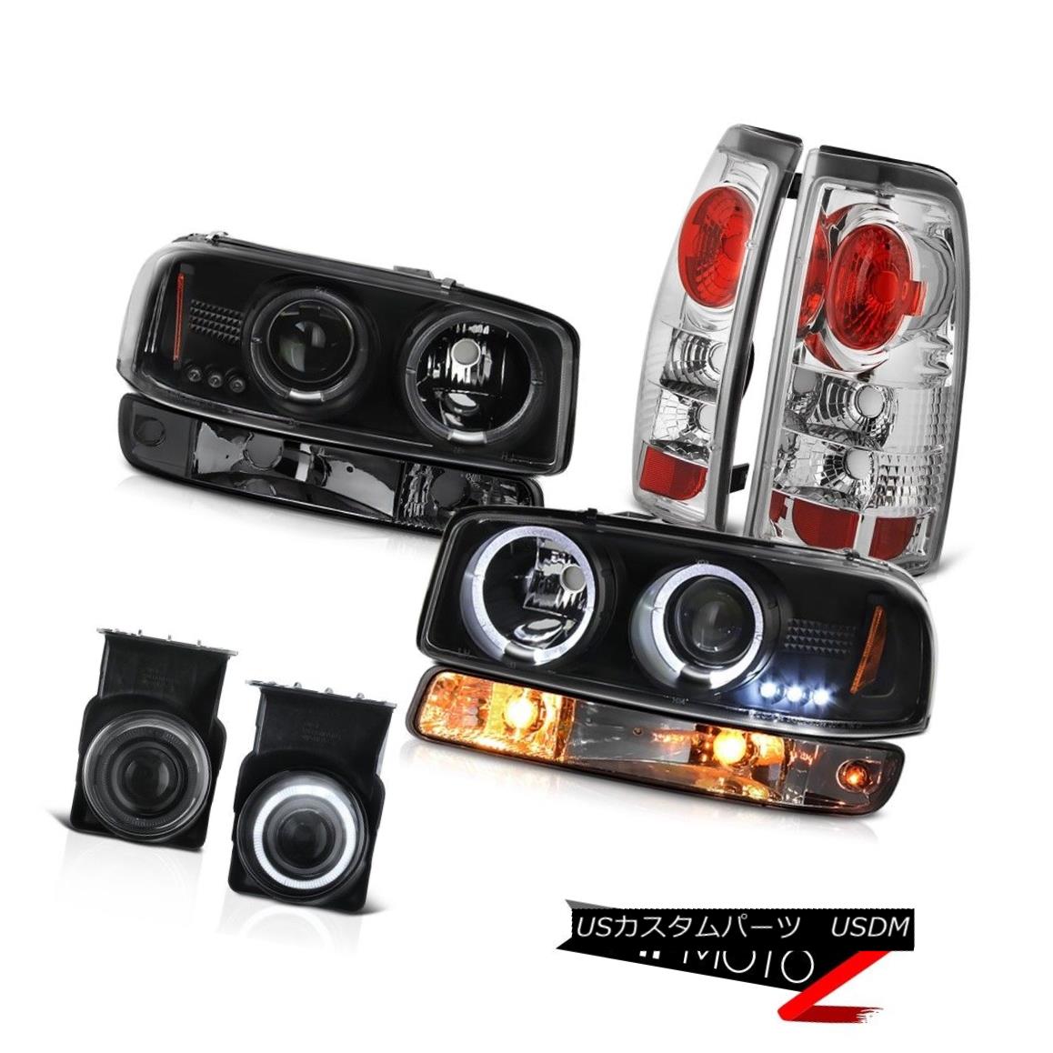 ヘッドライト 03-06 GMC Sierra Smoked fog lamps euro chrome tail brake parking light Headlamps 03-06 GMC Sierraスモークフォグランプユーロクロームテールブレーキパーキングライトヘッドランプ 【並行輸入品】