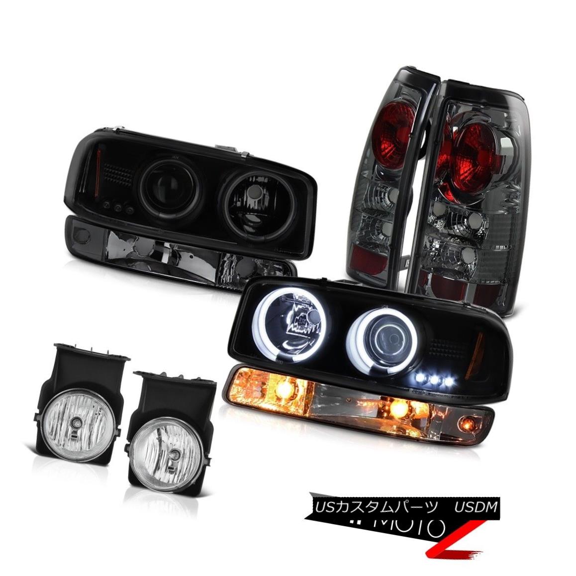 ヘッドライト 2003-2006 Sierra SL Foglamps taillights parking light darkest smoke headlamps 2003-2006シエラSLフォグランプテールライトパーキングライトダークスモークヘッドランプ 【並行輸入品】
