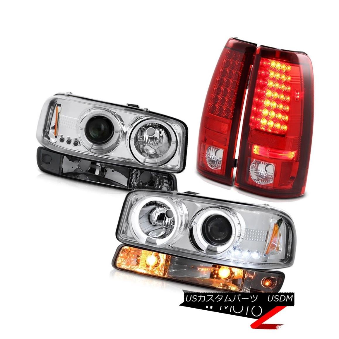 車用品 5 3l ヘッドライト ライト ランプ Wine Taillights Sierra パーツ Headlamps 99 06シエラ5 3lワインレッドテールライトスモーパーキングライトクロームヘッドライトled World倉庫 Light ヘッドライト 99 06 店車用品 バイク用品 Chrome Parking Wine Red
