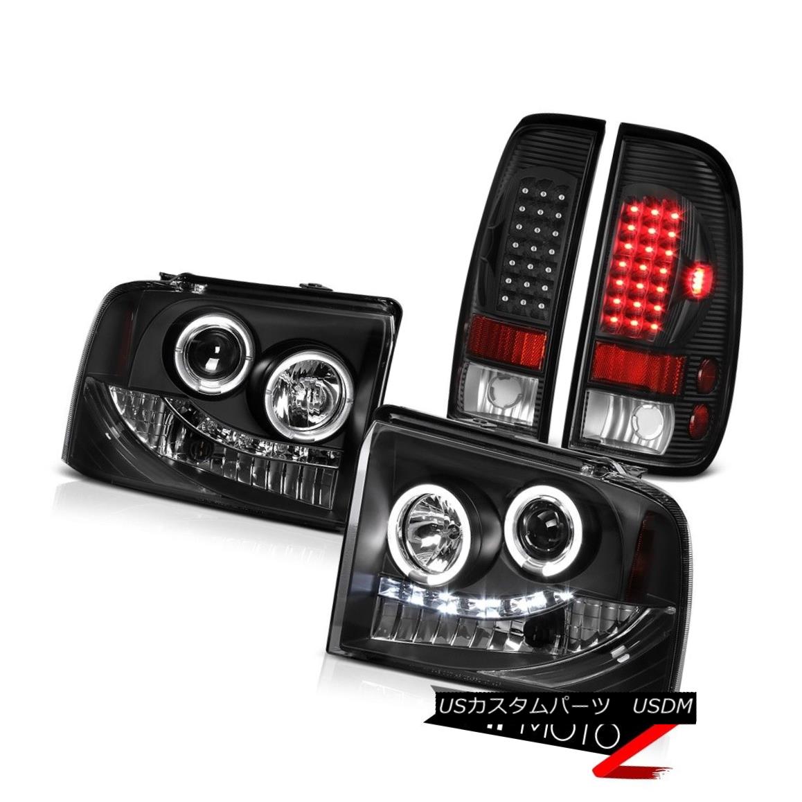 ヘッドライト SMD Halo Projector Headlight+LED Bulbs Tail Lamp Ford F350 Lariat 2005 2006 2007 SMD Haloプロジェクターヘッドライト+ LED電球テールランプF350 Lariat 2005 2006 2007 【並行輸入品】