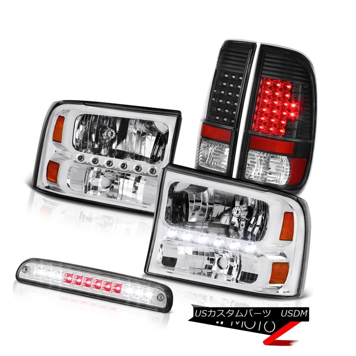 ヘッドライト 99 00 01 02 03 04 Ford F250 Euro Headlights LED Bulbs Tail Lamps SMD Third Brake 99 00 01 02 03 04フォードF250ユーロヘッドライトLED電球テールランプSMD第3ブレーキ 【並行輸入品】