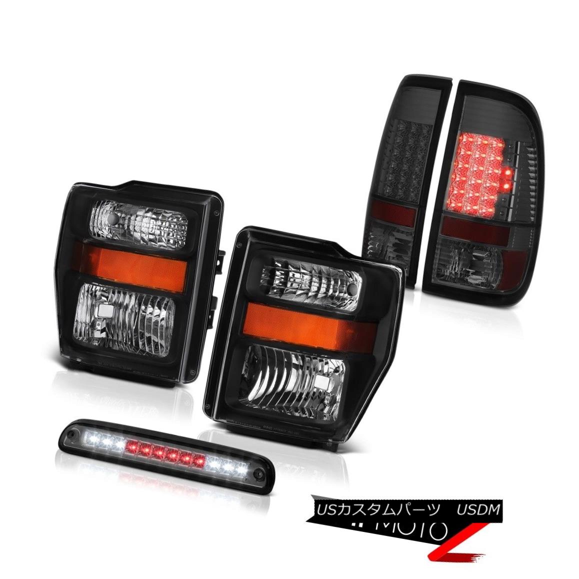 ヘッドライト 2008-2010 F350 XLT Pair Black Headlamps L.E.D Tail Lights Smoke High Stop LED 2008-2010 F350 XLTペアブラックヘッドランプL.E.DテールライトスモークハイストップLED 【並行輸入品】 58,806円